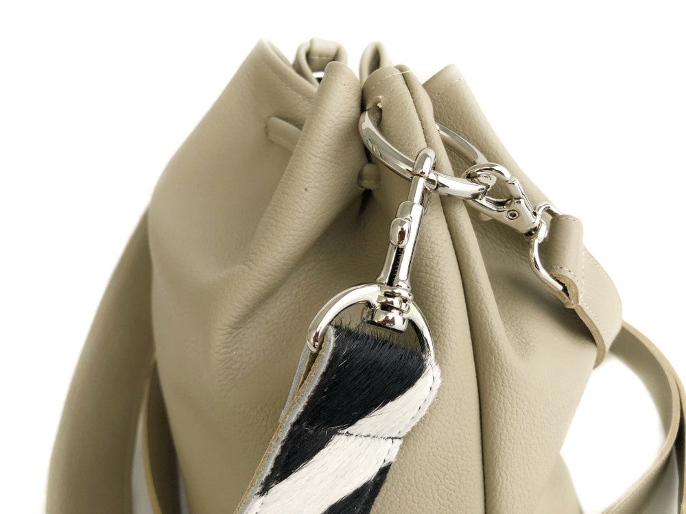 Short Printed Calf Hair Strap - Black & White - MORE COLORS