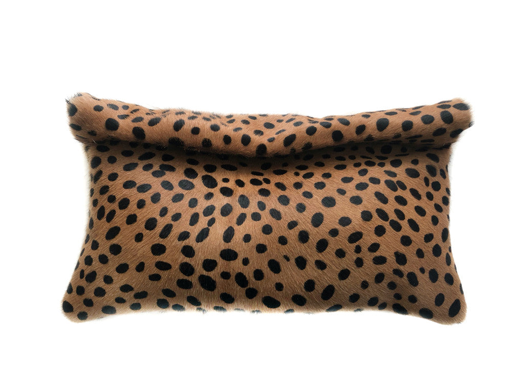 Cheetah Calf Hair Roll Down Clutch