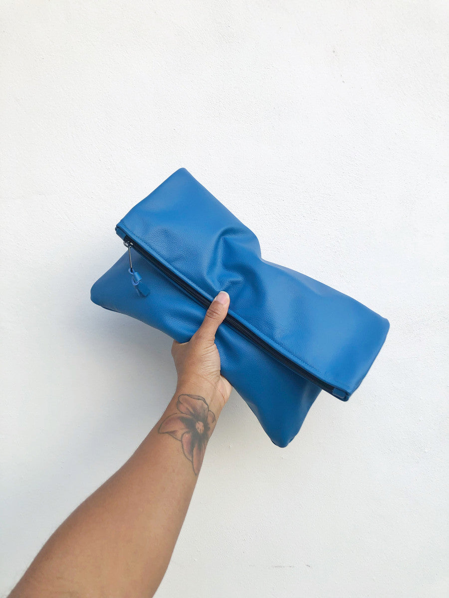 Color Me Foldover Leather Clutch - MORE COLORS