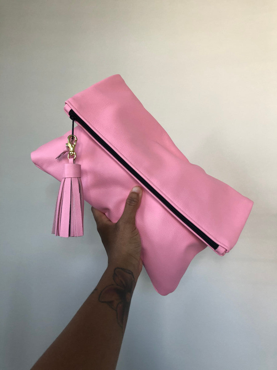 Color Me Foldover Leather Clutch - MORE COLORS