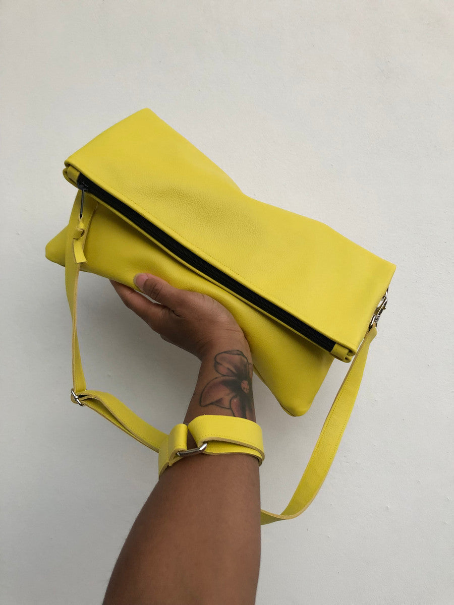 Color Me Foldover Leather Clutch - MORE COLORS