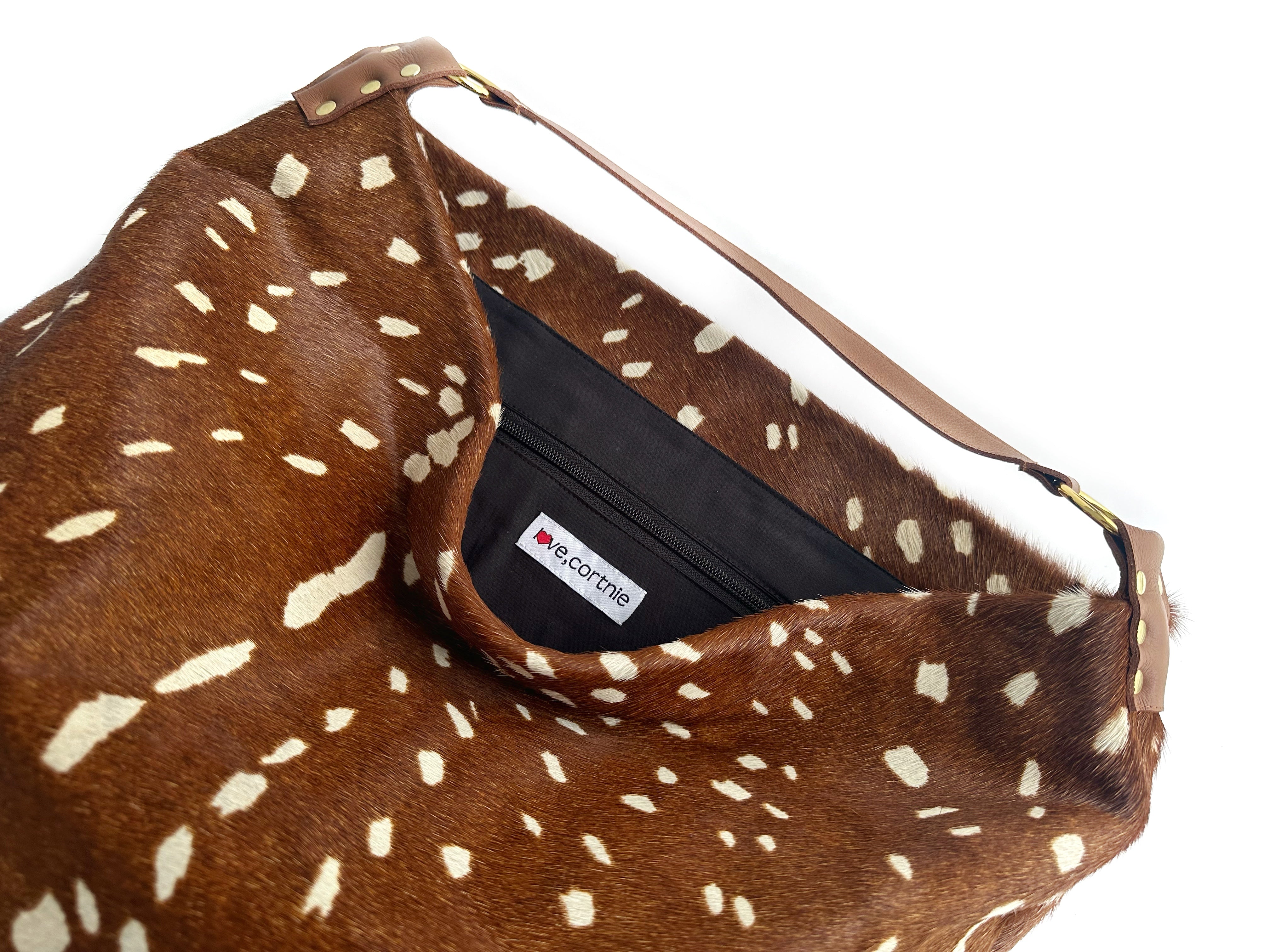 NEW! Delta Shoulder Bag - Axis Deer – Love Cortnie
