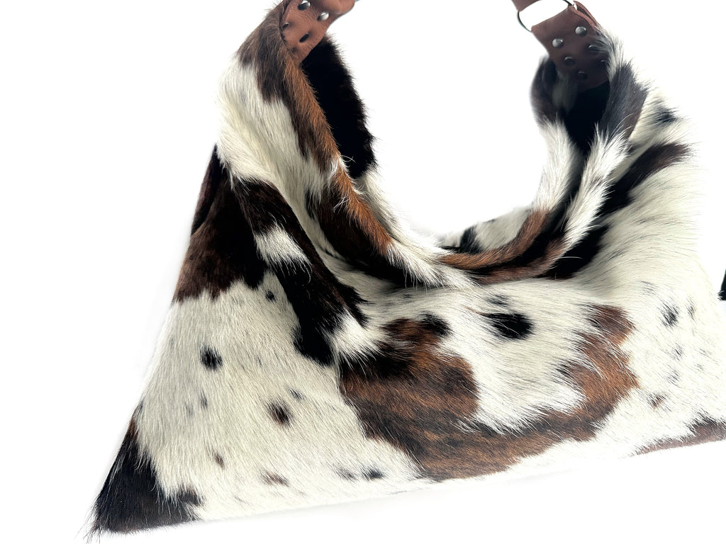 Delta Shoulder Bag - Tri-Color Cow Print