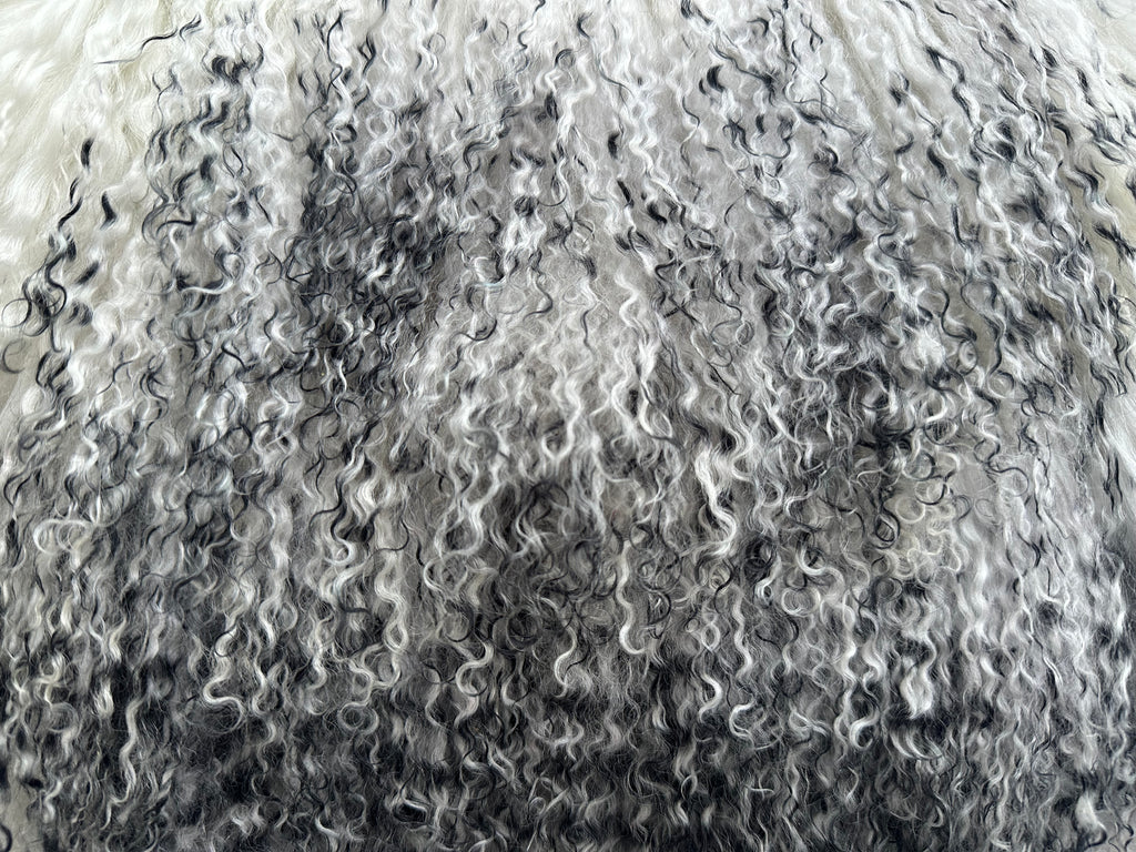 NEW! Fluffie Mongolian Fur Clutch - Black & Off White