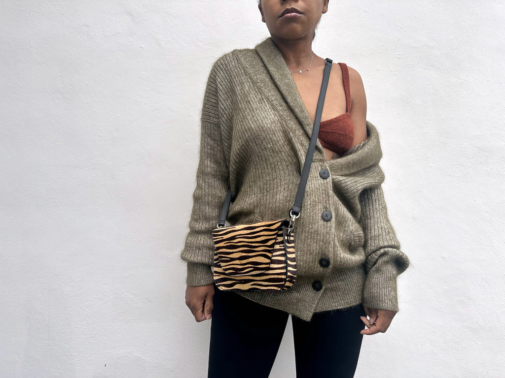 NEW! Kai Crossbody Bag - Brown Mini Zebra