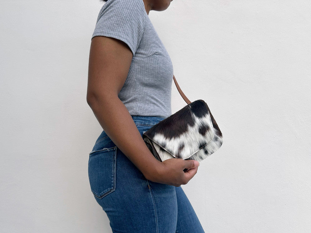 Kai Crossbody - Tri-Color Cow Print