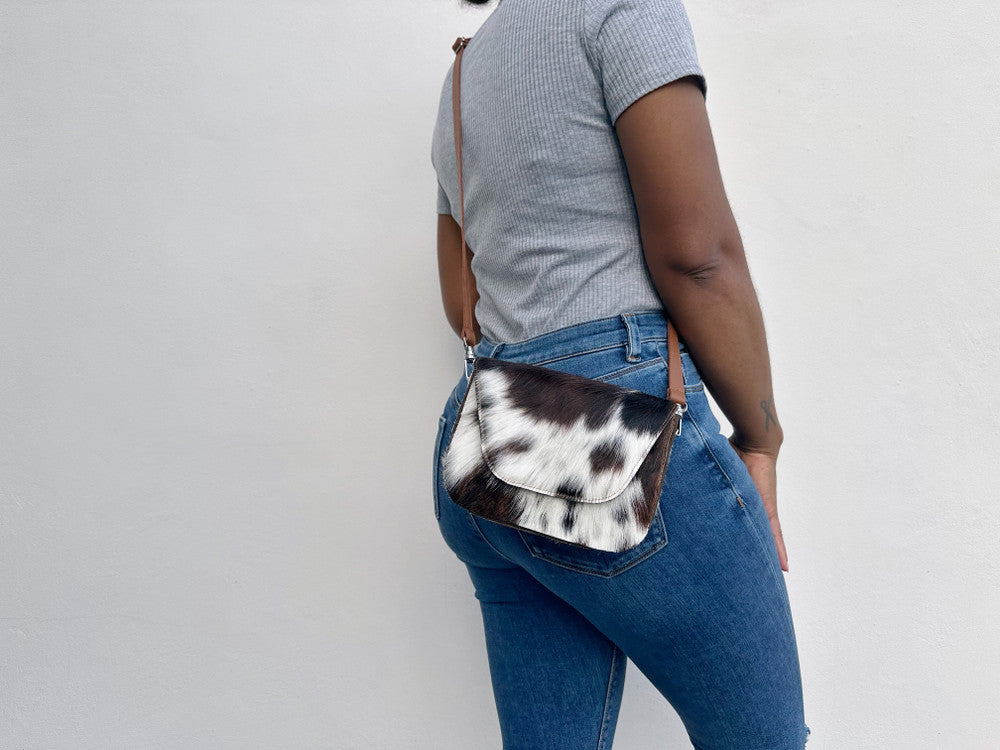Kai Crossbody - Tri-Color Cow Print
