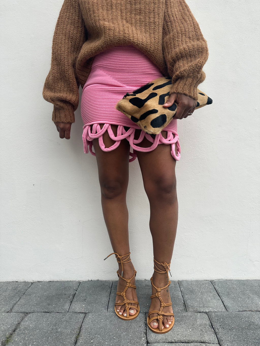 NEW! Midi Calf Hair Clutch - Jaguar