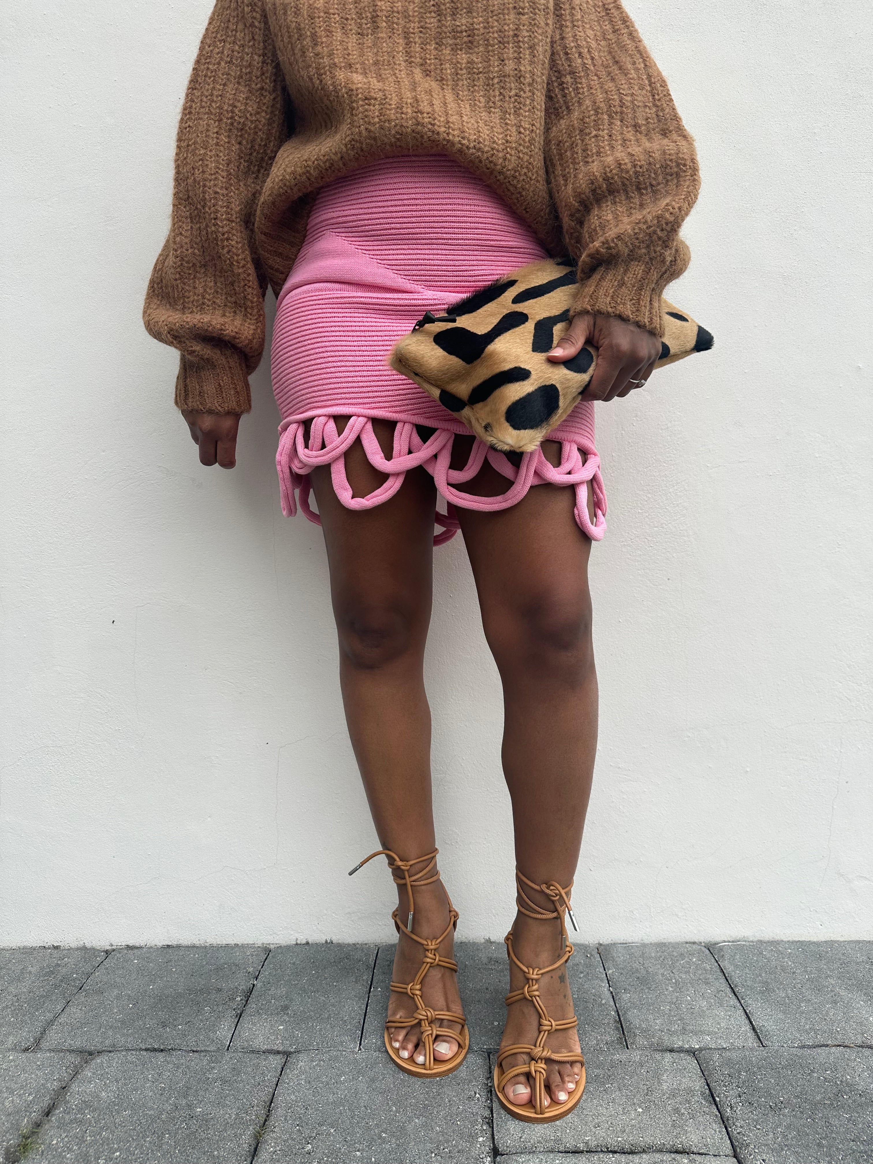 NEW! Midi Calf Hair Clutch - Jaguar