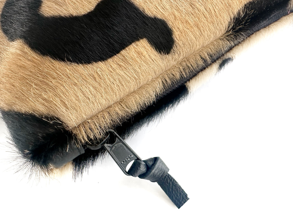 NEW! Midi Calf Hair Clutch - Jaguar
