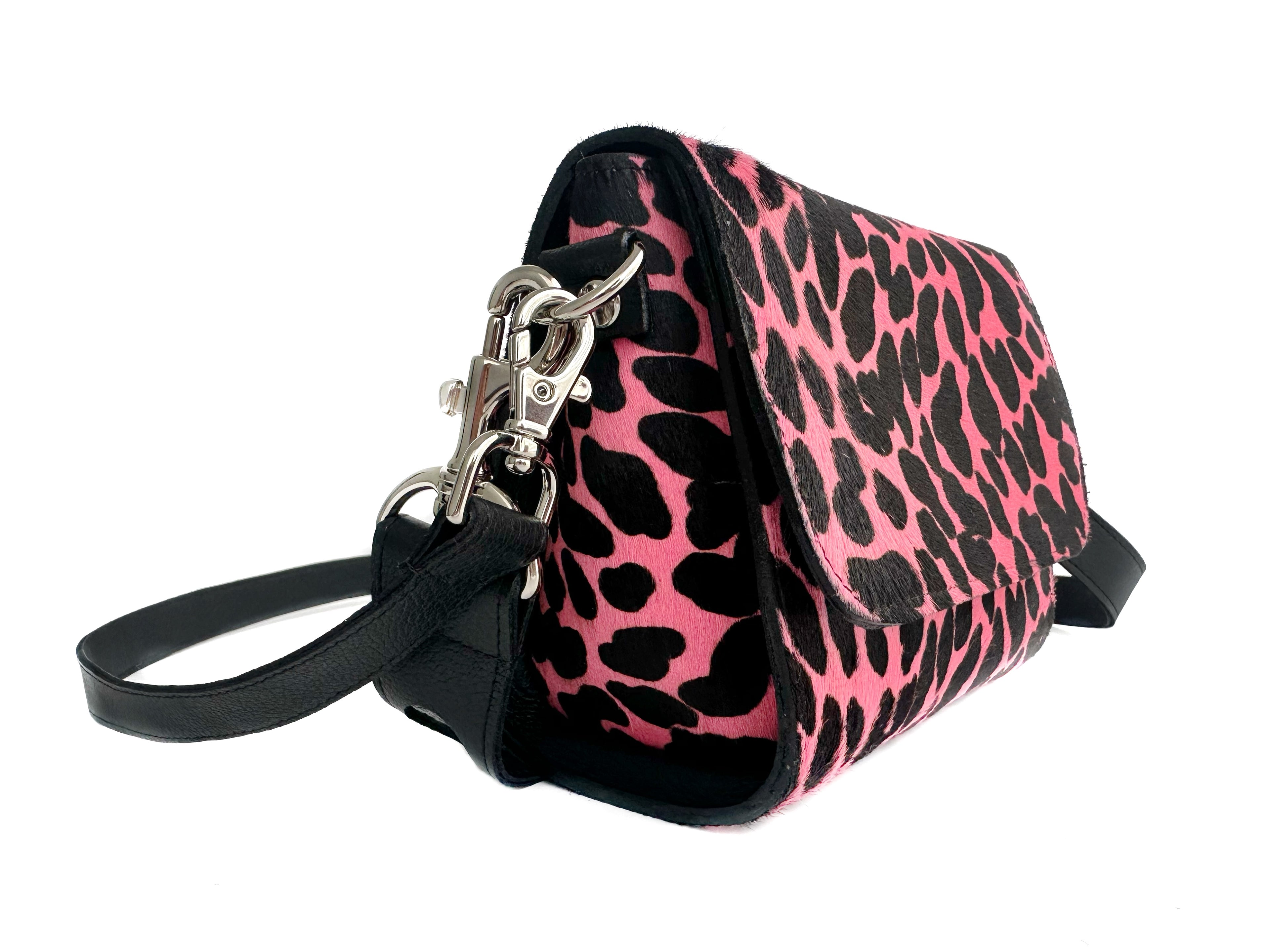 NEW! Mini Snap Crossbody - Coral Spotted Calf Hair