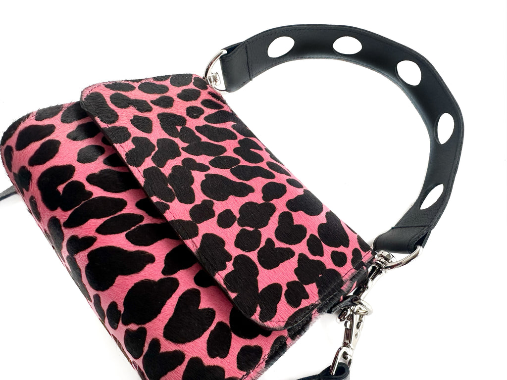NEW! Mini Snap Crossbody - Coral Spotted Calf Hair