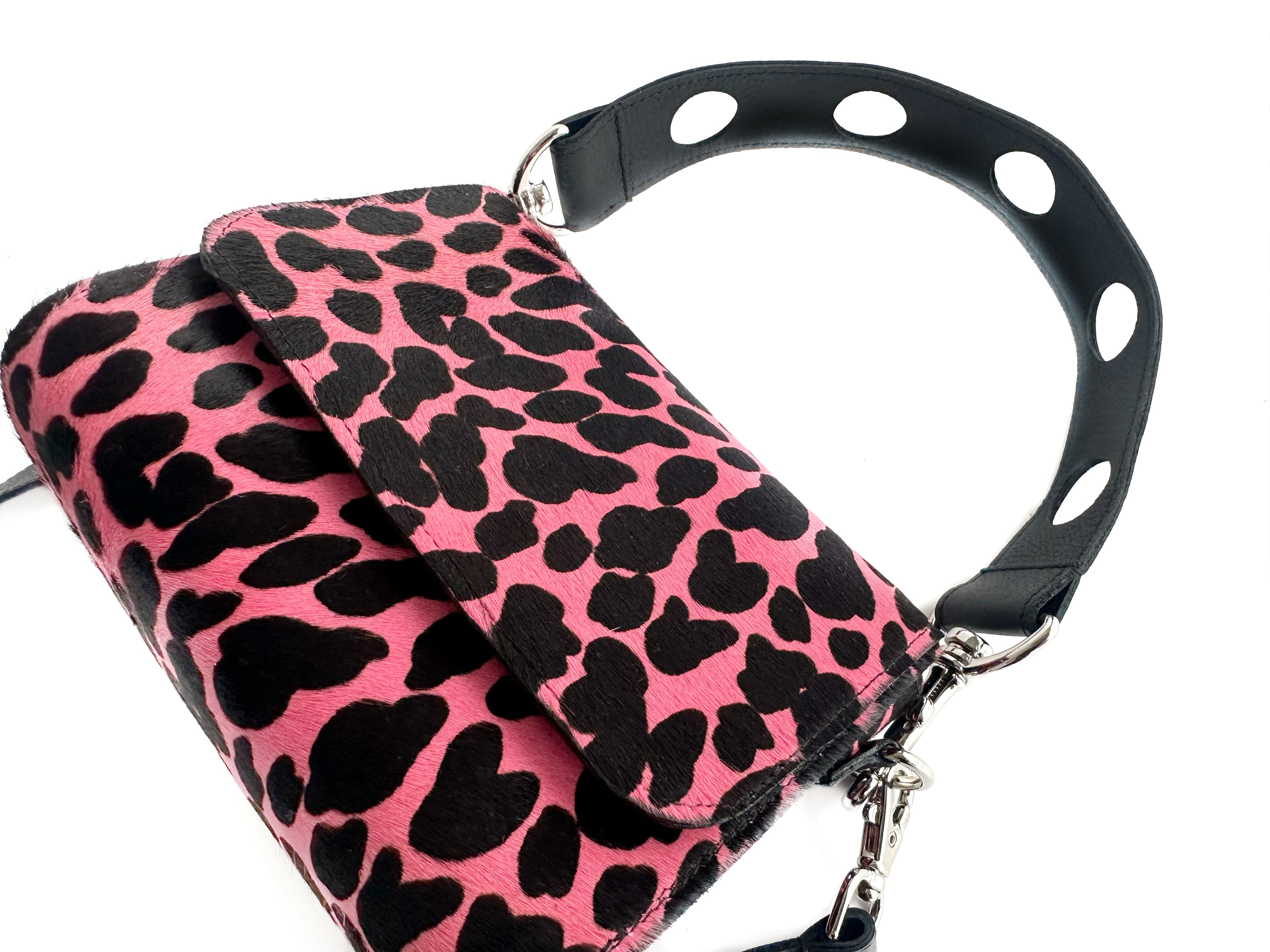 NEW! Mini Snap Crossbody - Coral Spotted Calf Hair