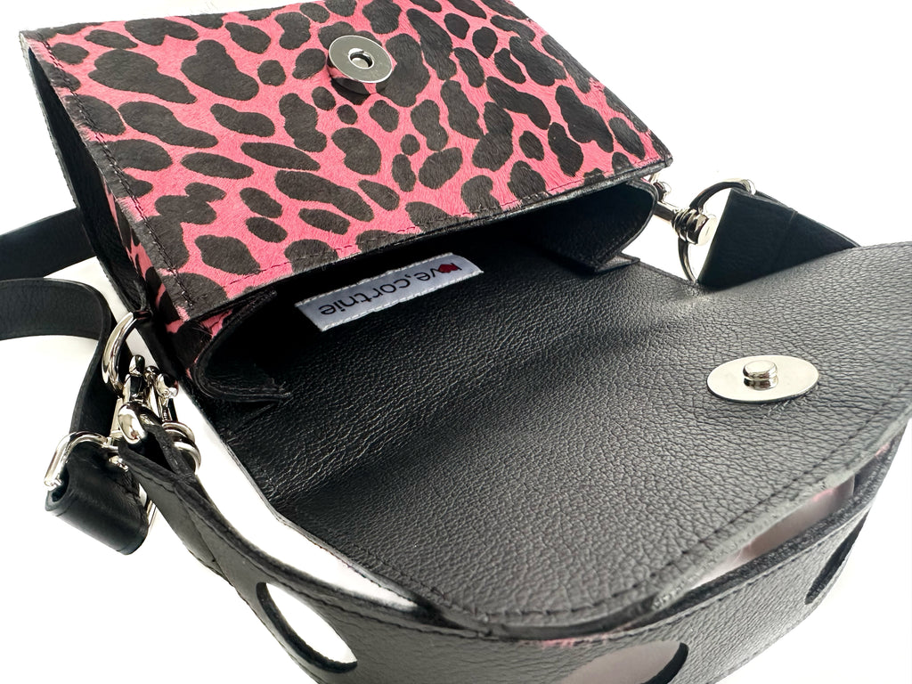 NEW! Mini Snap Crossbody - Coral Spotted Calf Hair