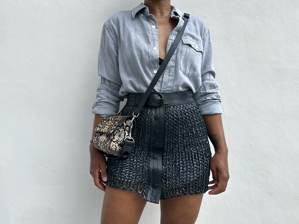 NEW! Mini Snap Crossbody - Python Calf Hair