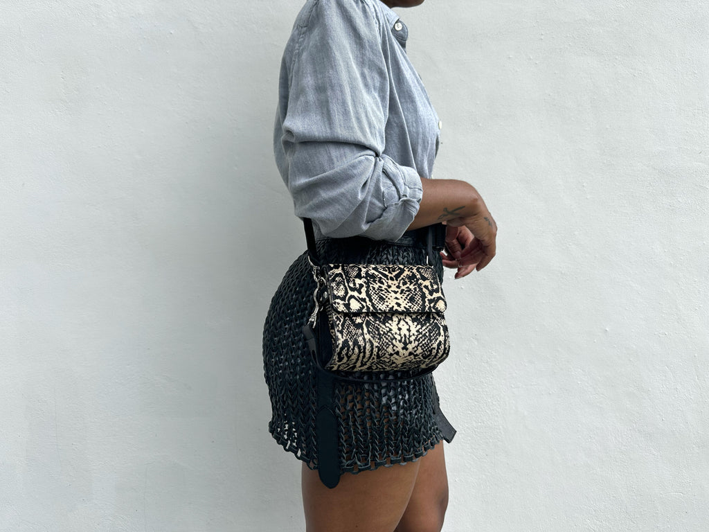 NEW! Mini Snap Crossbody - Python Calf Hair