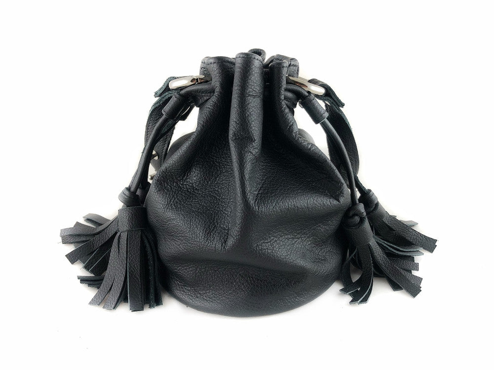 Queendom Studded Leather Mini Bucket Bag - MORE COLORS