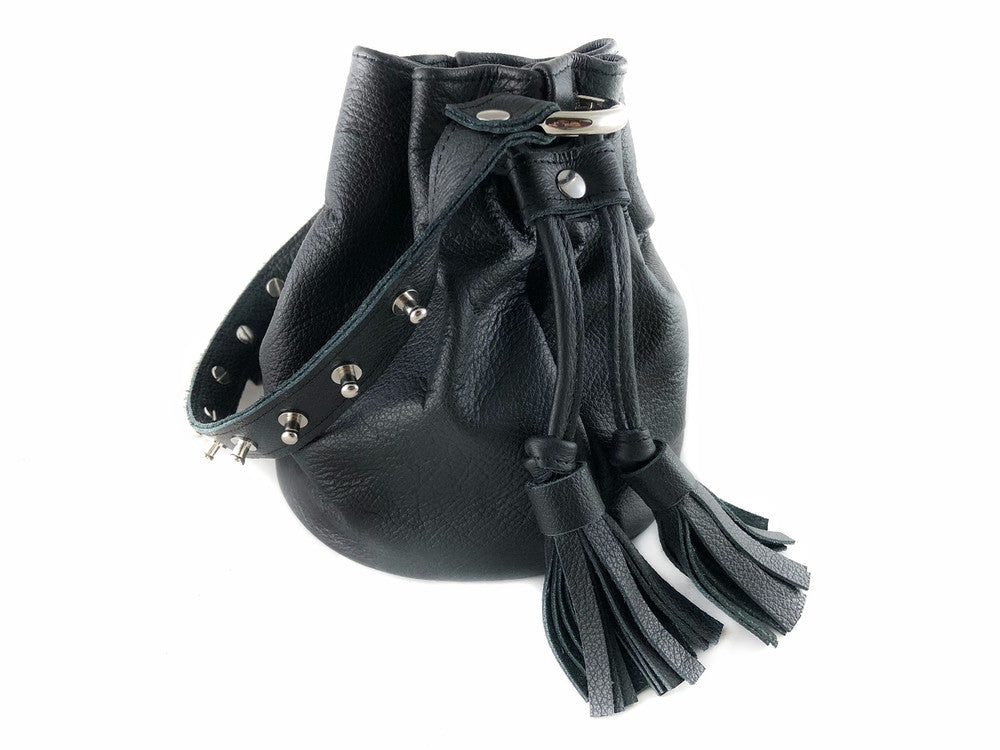 Queendom Studded Leather Mini Bucket Bag - MORE COLORS