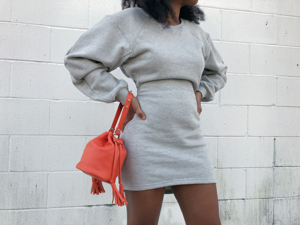 Queendom Studded Leather Mini Bucket Bag - MORE COLORS