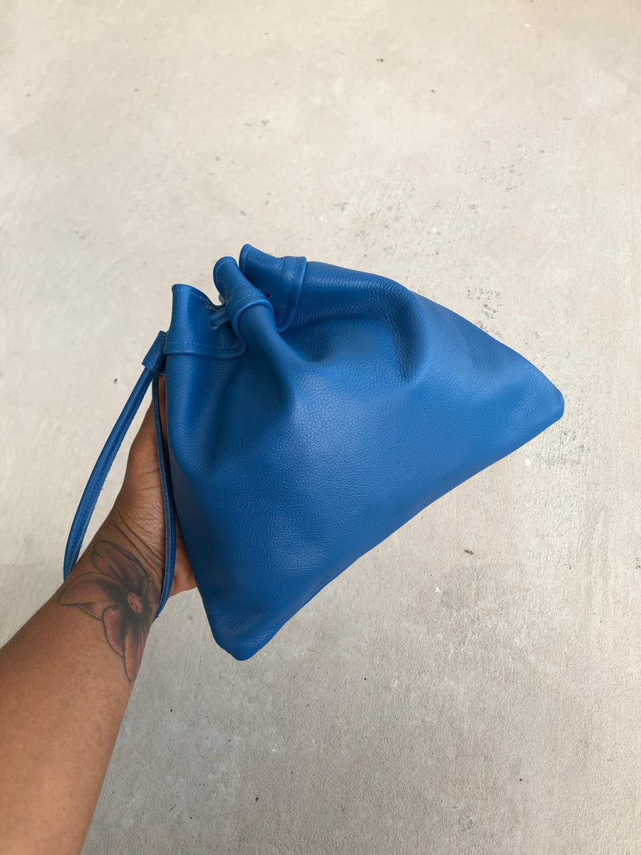 Three Points Drawstring Mini Leather Bag - MORE COLORS