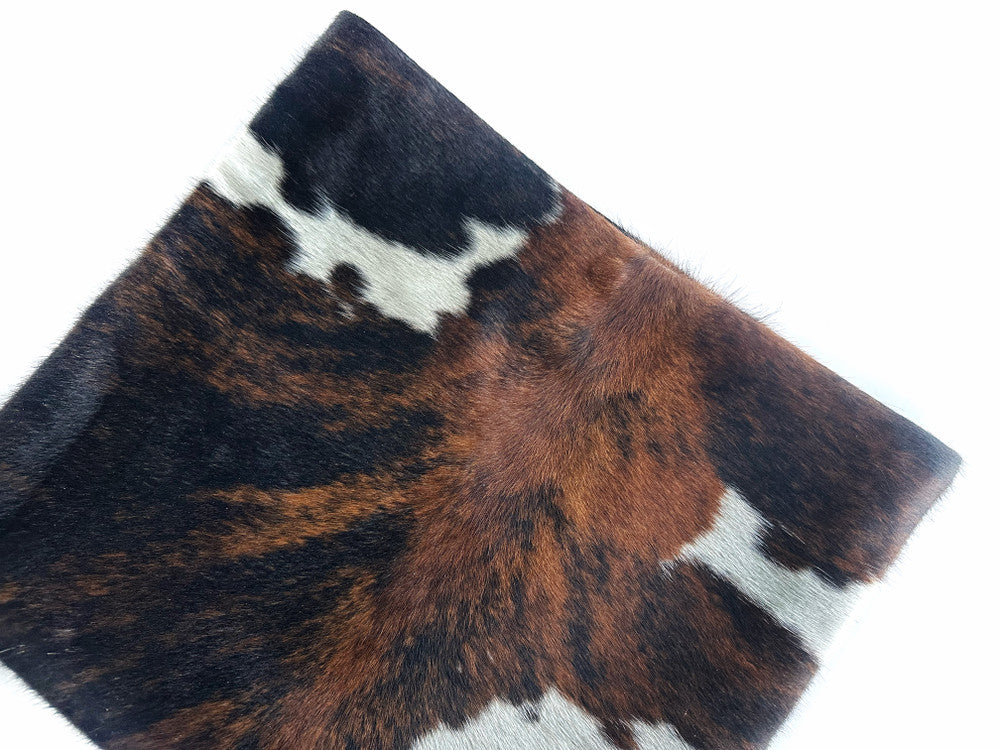 Tri-Color Cow Print Calf Hair Roll Down Clutch