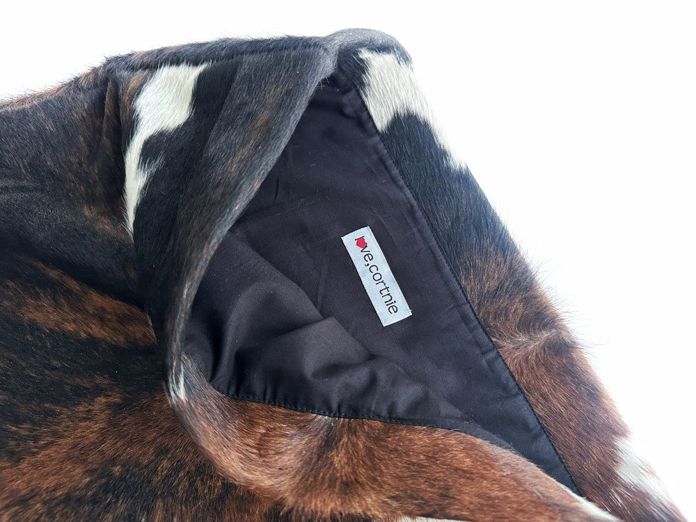 Tri-Color Cow Print Calf Hair Roll Down Clutch